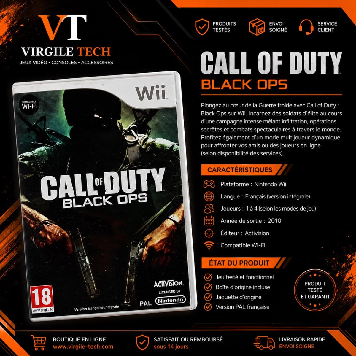 Call of Duty : Black Ops – Nintendo Wii (Occasion)