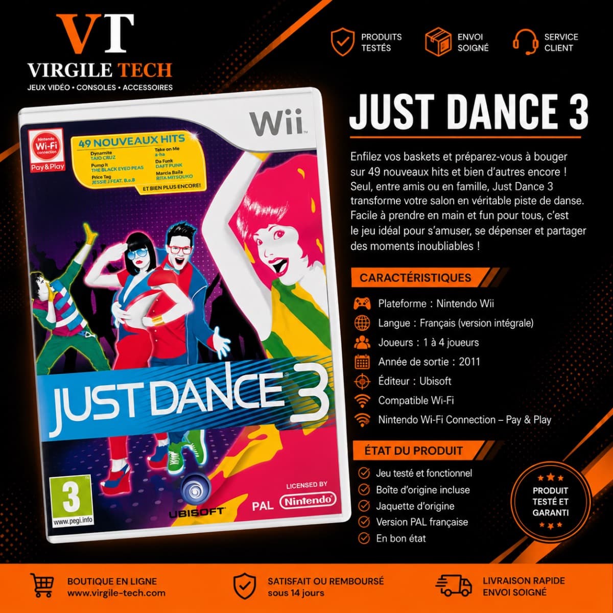 Just Dance 3 – Nintendo Wii (Occasion)