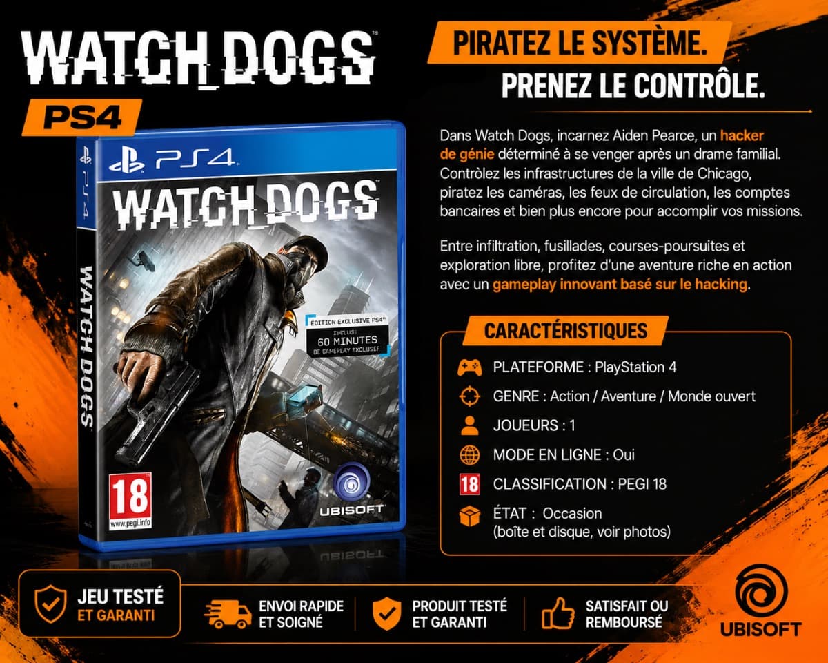 Watch Dogs – PS4 (Occasion)