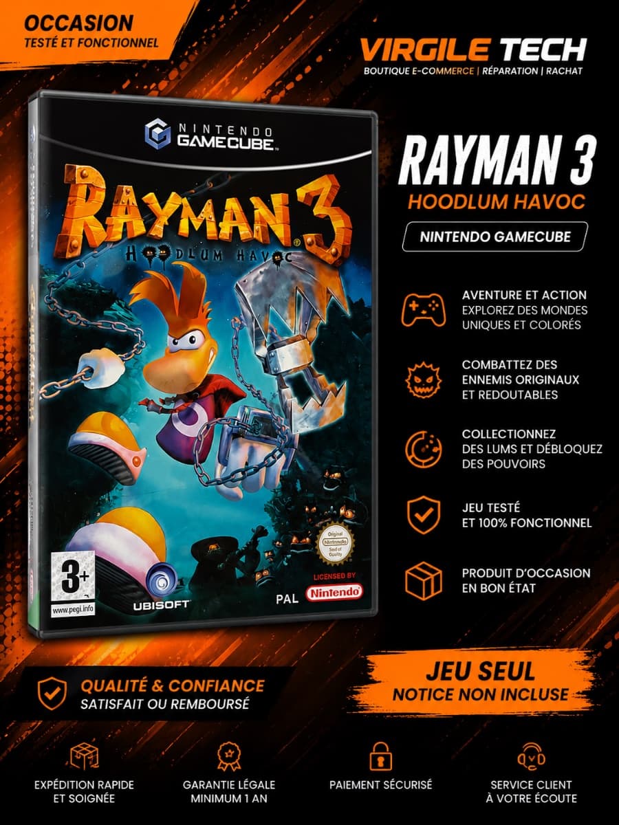 Rayman 3 : Hoodlum Havoc – Nintendo GameCube (Occasion)